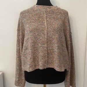 Billabong cute sweater. Multi-color. Bell sleeves & detail around shoulder. Sz-M